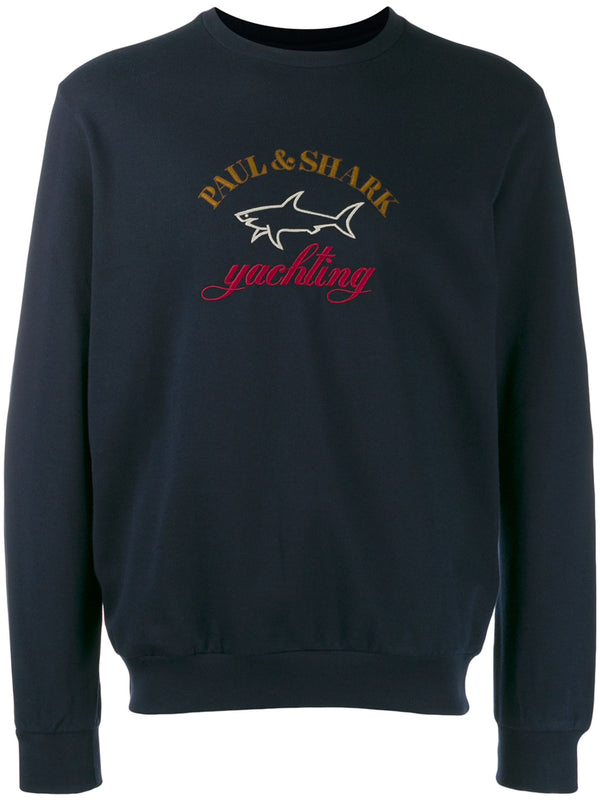 embroidered logo sweatshirt