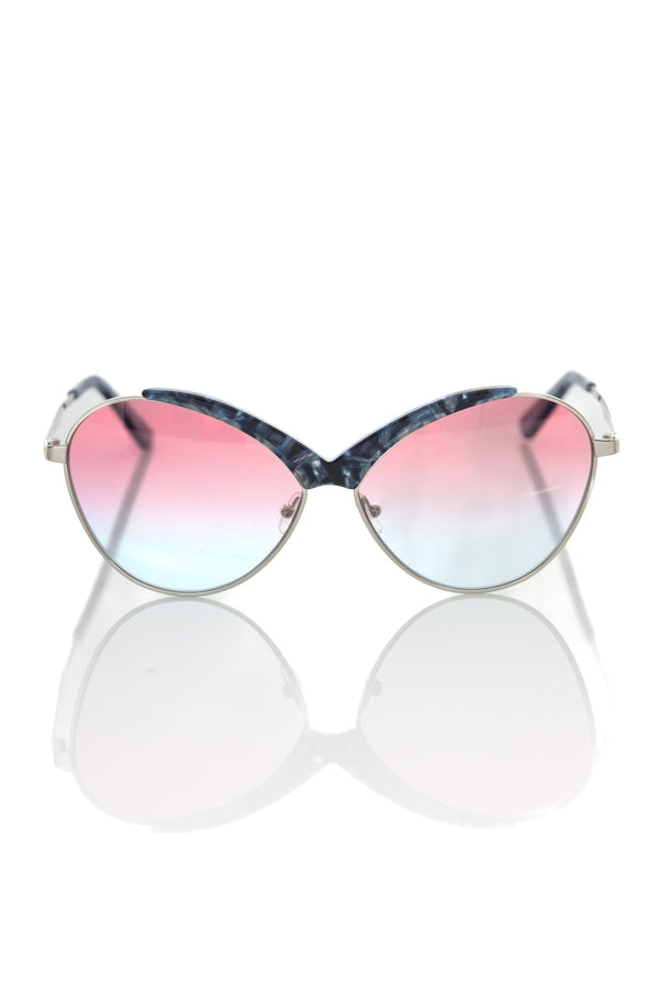 Frankie Morello Blue Metallic Women Sunglasses