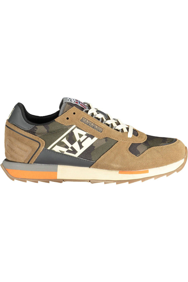 Napapijri Beige Leather Men Sneaker