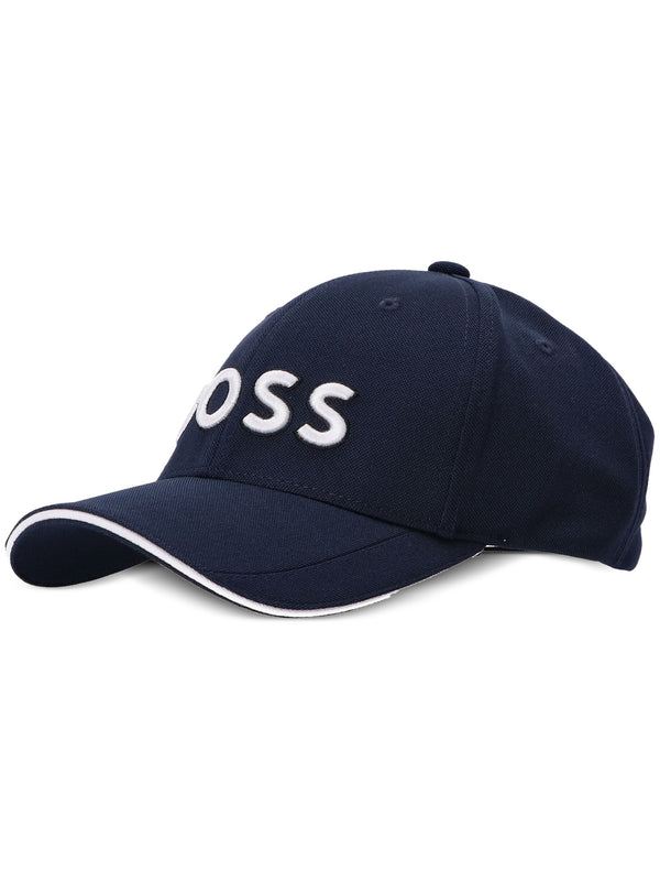 logo-embroidered contrasting-trim cap