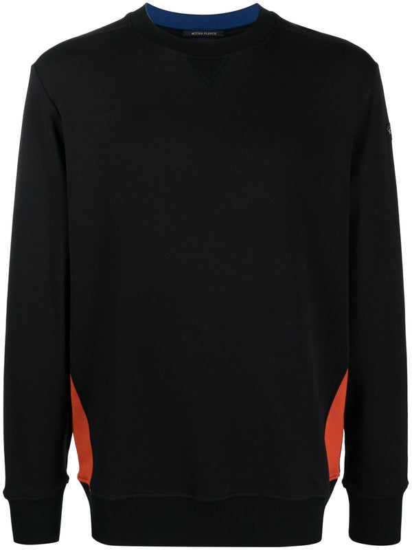 logo-appliqué contrast-panel sweatshirt