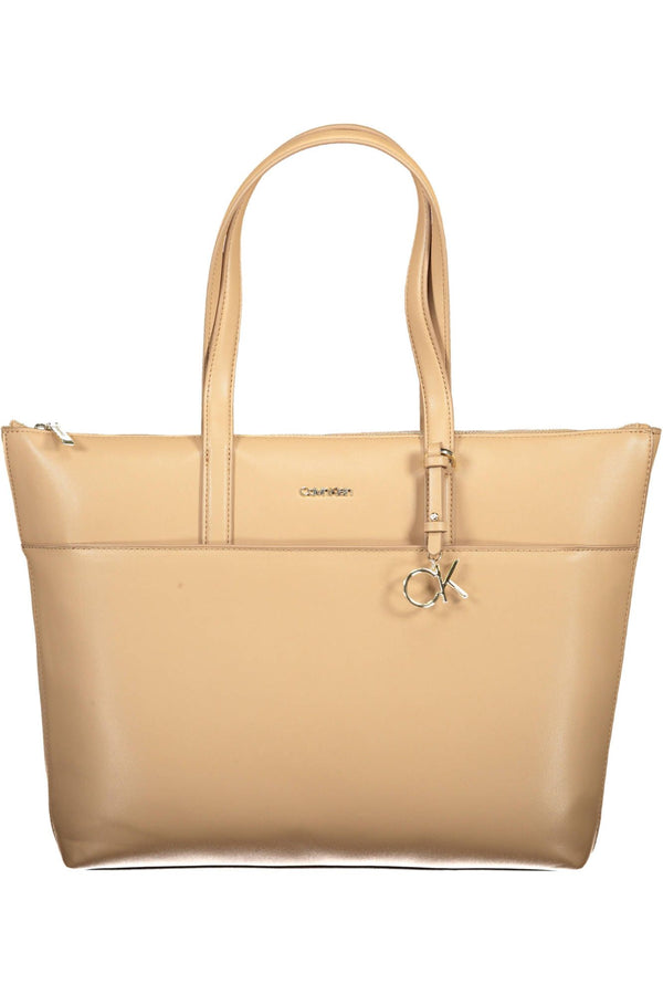 Calvin Klein Beige Polyester Women Handbag