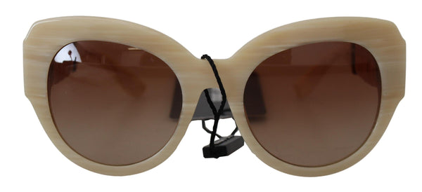 Dolce & Gabbana Beige Chic Acetate Women's Sunglasses