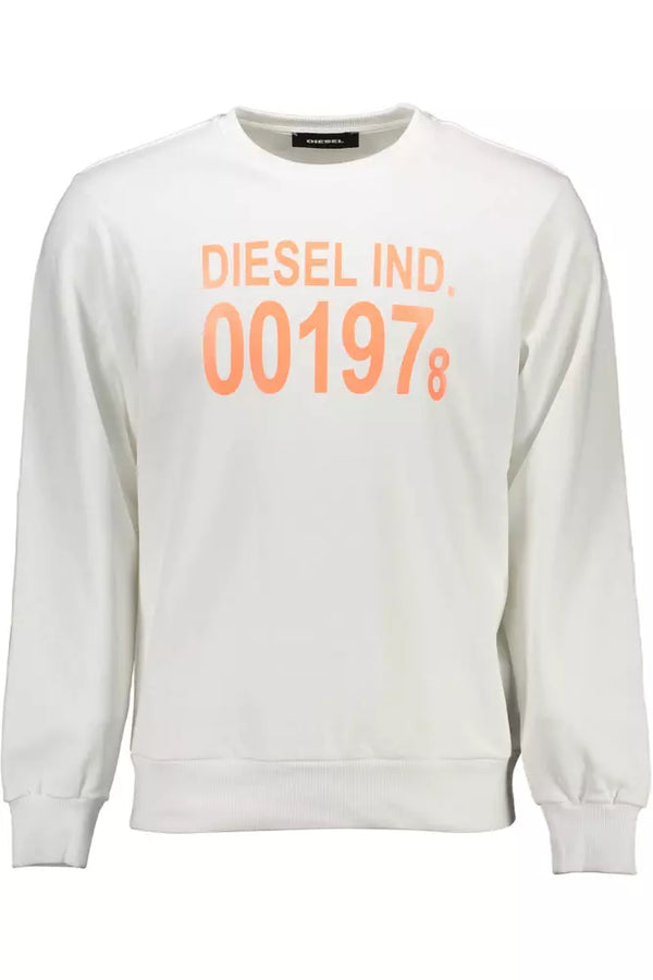 Diesel White Cotton Men's Sweater