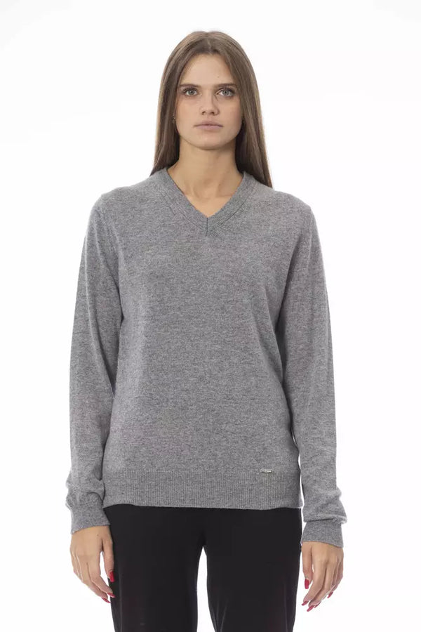 Baldinini Trend Gray Wool Women Sweater