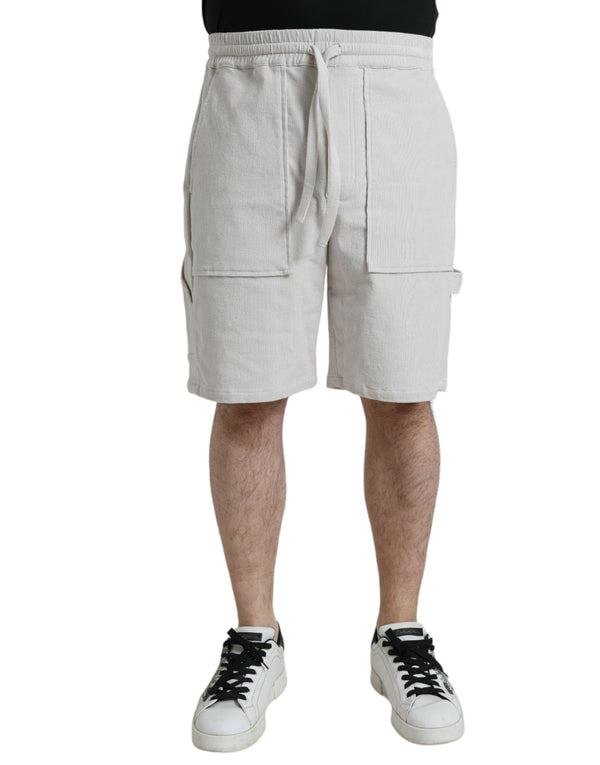 Dolce & Gabbana Beige Cotton Corduroy Men's Bermuda Shorts