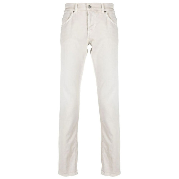 Dondup Cream-Colored Cotton Blend Trousers