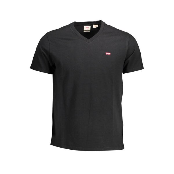 Levi's Black Cotton Men T-Shirt