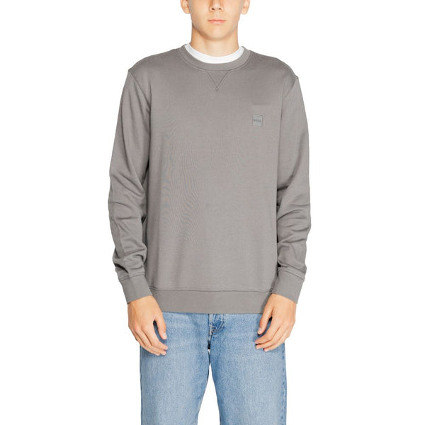 Hugo Boss Gray Cotton Sweater