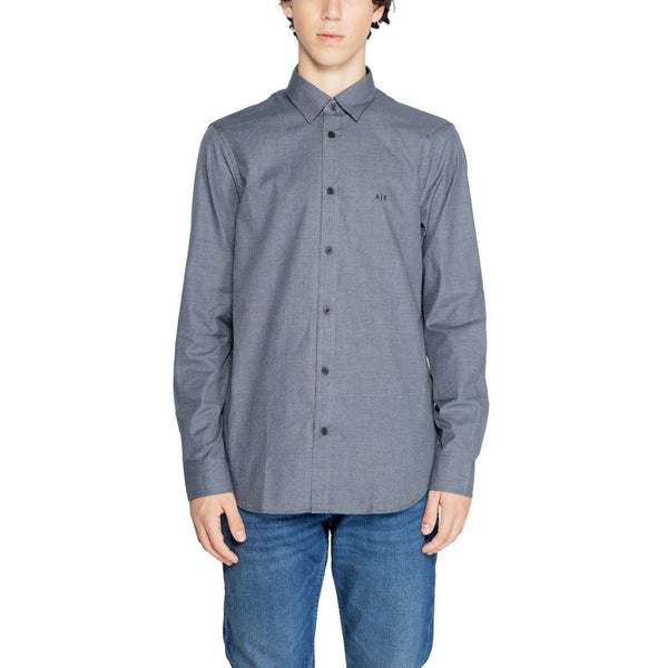 Armani Exchange Blue Cotton Shirt