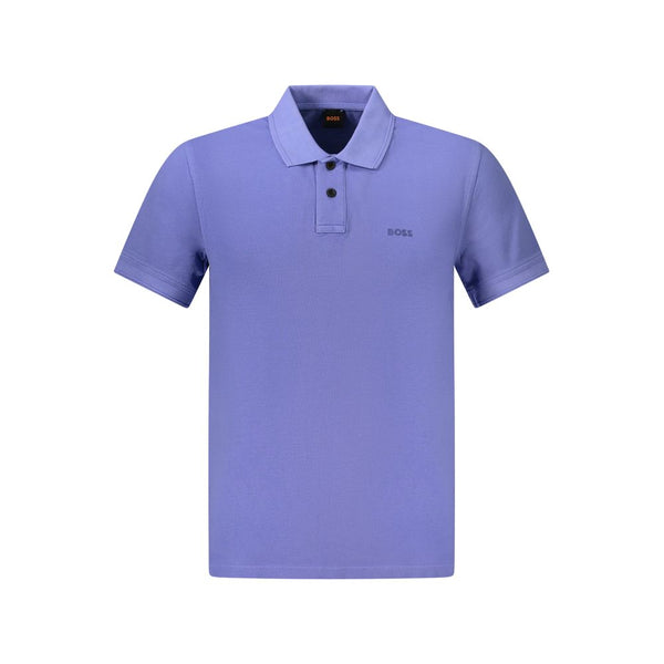 Hugo Boss Blue Cotton Polo Shirt