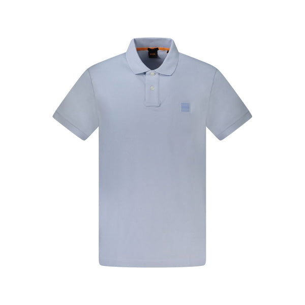 Hugo Boss Light Blue Cotton Polo Shirt