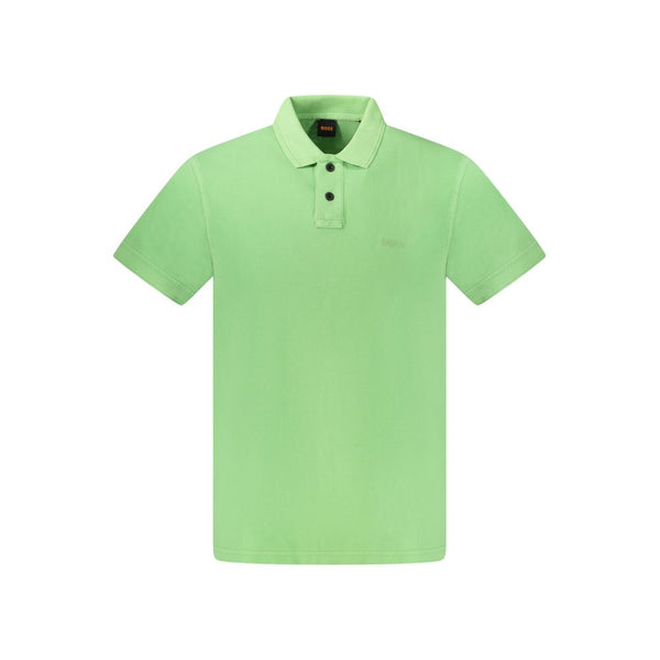 Hugo Boss Green Cotton Polo Shirt