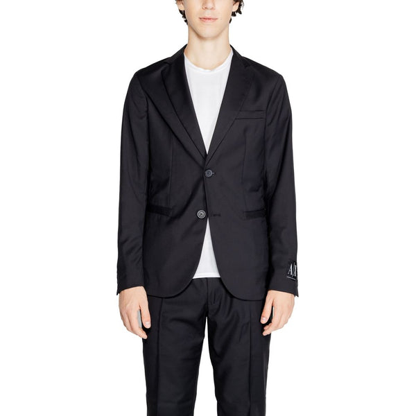 Armani Exchange Black Polyester Blazer